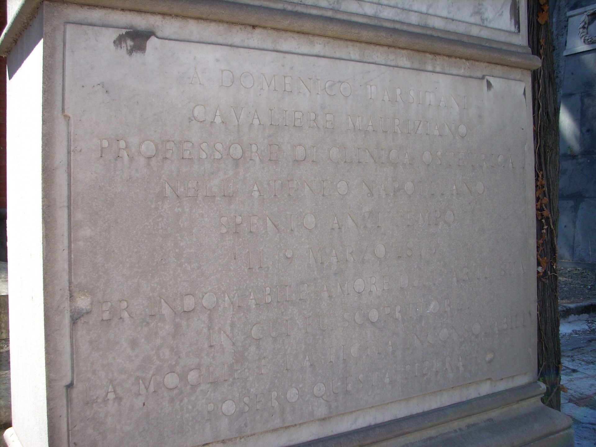 Domenico Tarsitani's tomb, Cimitero di Poggioreale, Naples, Italy.JPG